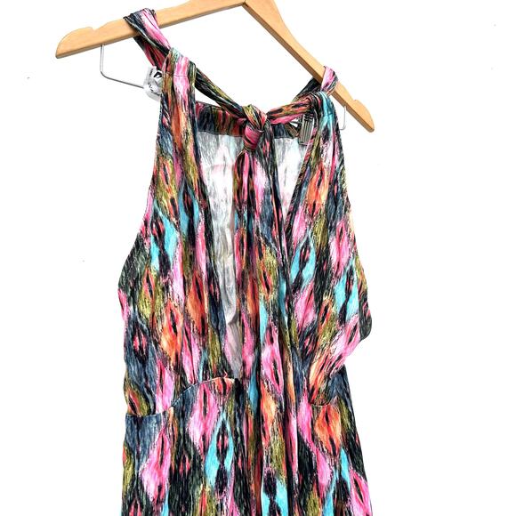 Rotate Birger Christensen Maxi Dress Colorful Bright Medium Halter Vacation - Picture 7 of 11